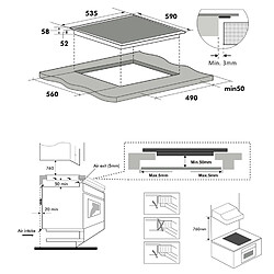 Avis Nice Table de cuisson en céramique Linarie LS60C3Z 3 zones 60 cm