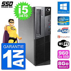 PC Lenovo ThinkCentre M82 SFF Intel i5-3470 RAM 8Go SSD 960Go Windows 10 Wifi · Occasion 