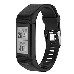 Wewoo Bracelet pour montre connectée en silicone Smart Watch Garmin Vivosmart HR + Noir