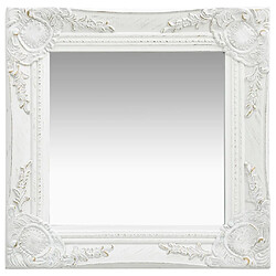 vidaXL Miroir mural style baroque 40x40 cm Blanc 