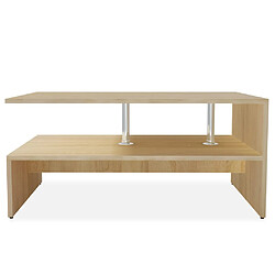 vidaXL Table basse Bois d'ingénierie 90x59x42 cm Chêne