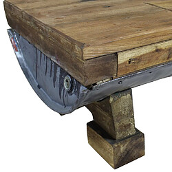 Acheter vidaXL Table basse bois de récupération mélangé 90x50x35 cm