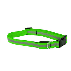 Dogi Collier pour chien réfléchissant - Taille M - Vert