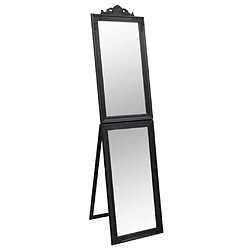 vidaXL Miroir sur pied Noir 40x160 cm