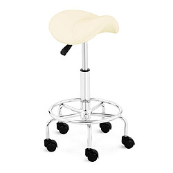 Helloshop26 Tabouret siège chaise selle de cheval beige 14_0003763 