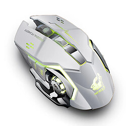 Youngshion Souris de jeu LED sans fil rechargeable Youngshion Souris de jeu sans fil rechargeable, souris d’ordinateur silencieuses optiques LED 2,4 G avec 7 lumières LED, 3 DPI réglables, conception ergonomique, veille automatique