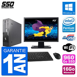 PC Fujitsu E500 E85+ DT Ecran 19" Intel G630 RAM 16Go SSD 960Go Windows 10 Wifi - Occasion