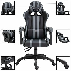 Maison Chic Chaise de jeu, Chaise gaming, Fauteuil gamer d'ordinateur,Chaise de Bureau Gris Similicuir -GKD12520