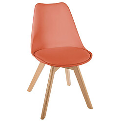 Toilinux Lot de 4 Chaises design scandinave Baya - Terracotta Toilinux - Lot de 4 Chaises design scandinave Baya - Terracotta - Scandinave