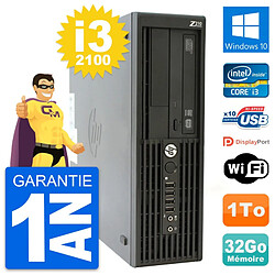 PC HP WorkStation Z210 SFF Core i3-2100 RAM 32Go Disque 1To Windows 10 Wifi - Occasion