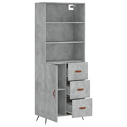 Acheter Maison Chic Buffet,Meuble de Rangement,commode pour salon,Cuisine Gris béton 69,5x34x180 cm Bois d'ingénierie -MN54459