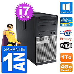 PC Tour Dell 9020 Intel Core i7-4790 RAM 4Go Disque Dur 1To Windows 10 Wifi · Occasion 