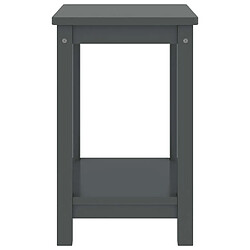 Avis Maison Chic Table de chevet,Table de Nuit,Meuble de Rangement Gris foncé 35x30x47 cm Bois de pin massif