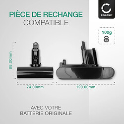 Batterie pour Dyson DC44 Animal, DC34 Animal, DC45, DC35, DC34, DC35 Multi Floor (Dyson 202932-05) 2000mAh - type B- de CELLONIC pas cher