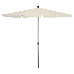 vidaXL Parasol de jardin avec mât 210x140 cm Sable 