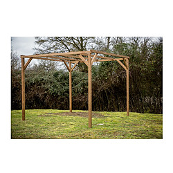 Avis Pergola en bois thermo chauffé 8.88 m² sans couverture - th3030 - HABRITA