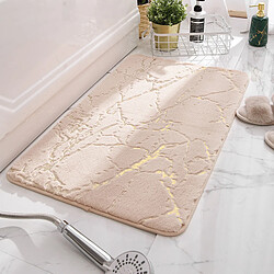 LUUCOZK Tapis de bain antidérapants absorbants à séchage rapide pour salle de bain - Couleur camel clair-40 x 60CM 