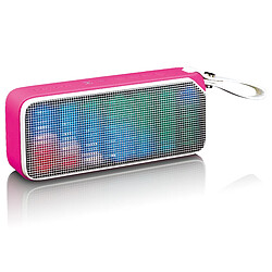 Lenco Enceinte Bluetooth® étanche aux projections d'eau avec effets lumineux BT-191PK Rose