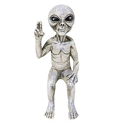 Statue Extraterrestre Martiens De L'espace Extra-atmosphérique Figurine Sculpture Ornements Artisanat Mâle Statue de figurine extraterrestre Décoration d'étagère de garde à la maison