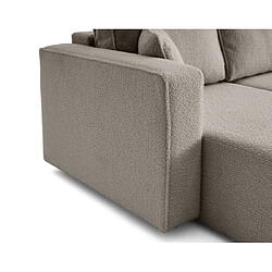 Acheter Bestmobilier Topaze - canapé d'angle réversible - 4 places - convertible avec coffre - en tissu bouclette