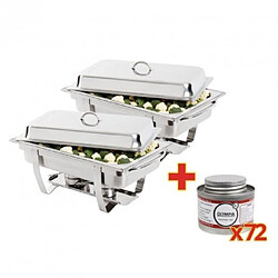 2 Chafing-dish + 72 Capsules Combustible - OFFRE SPECIALE - Olympia -