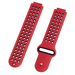 Avis Wewoo Bracelet pour montre connectée Dragonne sport en silicone bicolore Garmin Forerunner 220 / Approach S5 / S20 rouge + noir