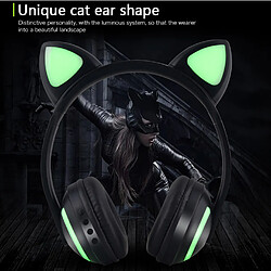 Acheter Universal Bluetooth Stéréo Oreille Chat Clignotant Lumière Éclatant Oreille Chat Écouteurs Écouteurs Ecouteurs Écouteurs Lumière LED