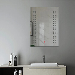 Miroir de salle de bain avec lumière LED 39cm(L)x45cm(H)