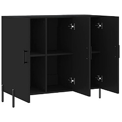 Acheter vidaXL Buffet noir 90x34x80 cm bois d'ingénierie