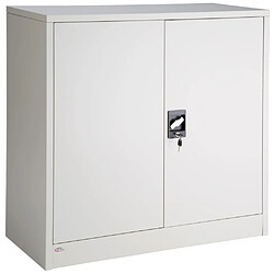 Avis Helloshop26 Armoire de bureau verrouillable métallique étagère meuble 3 niveaux gris 08_0000378