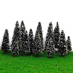 Noire Paysage Paysage Modèle cèdres 15pcs Modèle Arbres Cyprès Train Paysage Decor avec Boîte Noir