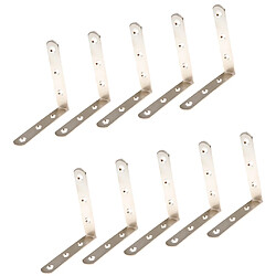 Avis 10pcs cornières en acier épaissies support angle droit ensemble 100x100x20mm