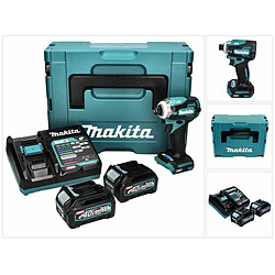 Visseuse à chocs 220 Nm sansfil Makita TD001GD201 40 V 2 batteries 25 Ah chargeur Makpac