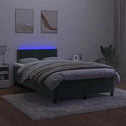 Avis Sommier à lattes LED,Cadre à lattes de lit avec matelas pour Adulte Vert foncé 120x200 cm -MN58204