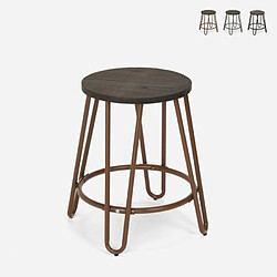 Ahd Amazing Home Design Tabouret en métal design industriel pour bars restaurants cuisines Carbon One, Couleur: Marron