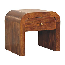 Avis Artisan Furniture Table de nuit Darcy en bois massif noyer avec 1 tiroir, table de nuit