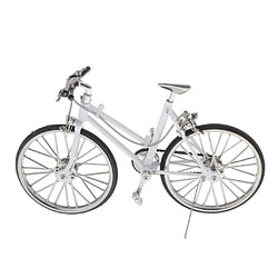 1:10 Alliage Modèle De Vélo Moulé Sous Pression Jouets Décor à La Maison Ornements Blanc