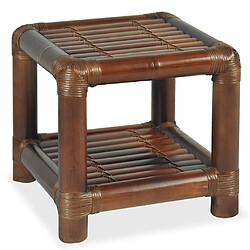 Maison Chic Table de chevet,Table de nuit,Table d'appoint pour salon 40 x 40 x 40 cm Bambou Marron foncé -MN76961