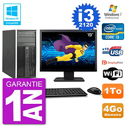 PC HP 6300 MT Ecran 19" Core i3-2120 RAM 4Go Disque 1To Graveur DVD Wifi W7 · Occasion 