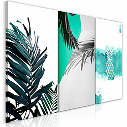 Paris Prix Tableau Imprimé Palm Paradise 3 Panneaux 60x120cm 