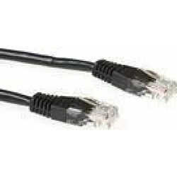 Act Music ACT Black 20 meter U/UTP CAT6 patch cable with RJ45 connectors. Cat6 u/utp black 20.00m (IB8920) 