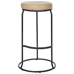 Acheter Beliani Tabouret de bar Set de 2 Cuir PU Beige MILROY