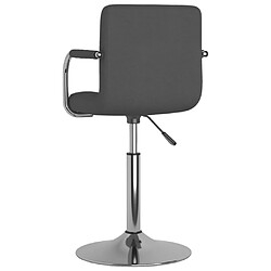 Acheter vidaXL Tabouret de bar Gris foncé Tissu