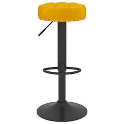 Avis vidaXL Tabourets de bar lot de 2 Jaune moutarde Velours