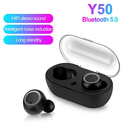 GUPBOO Casque stéréo Y50 Bluetooth 5.0 TWS avec suppression du bruit 