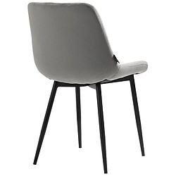 Acheter Decoshop26 Lot de 4 chaises de salle à manger design moderne et confortable en velours gris et métal noir mat 10_0001843