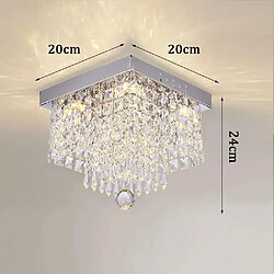 Acheter Stoex LED Lustre Plafonnier en Cristal Acier Inoxydable Moderne Lampe de Plafond, Pendentif Style Design élégant Lumière K9 Cristal