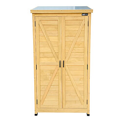 AXI Hugo Armoire de jardin en bois brun | Armoire Exterieur, Armoire à outils pour le jardin avec 3 étagères fixes / Meuble Exterieur Rangement pour le jardin | 85 x 52 x 183 cm