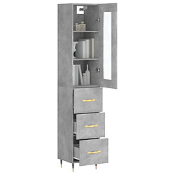 Avis Maison Chic Buffet,Meuble de Rangement,commode pour salon,Cuisine Gris béton 34,5x34x180 cm Bois d'ingénierie -MN98810