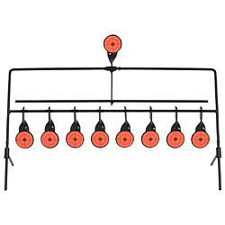 vidaXL Cible de tir avec réinitialisation automatique et 8+1 cibles
